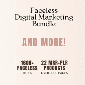 22 Faceless Digital Marketing MRR Products, Faceless Marketing, DFY, Master Resell Rights