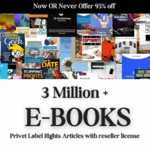 3 Million+ Ebooks + 3 Million PLR Articles Bonus with reseller rights | 3 M Ebooks bundle