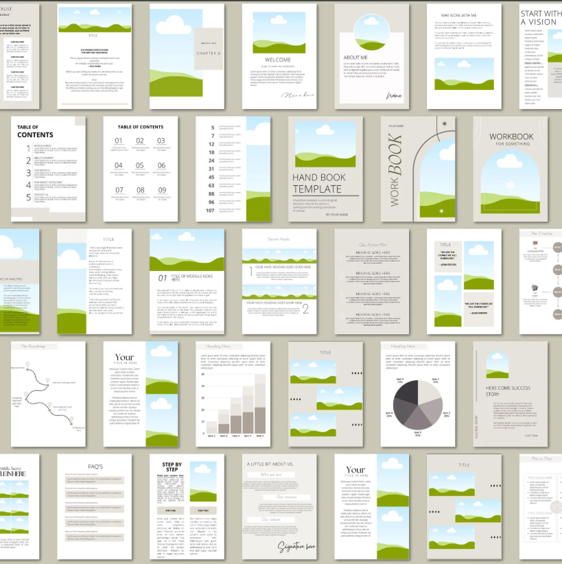 Canva eBook Template, Course WorkBook Template, How to Create e-Book,150 EBook Template Canva | MRR & PLR - Image 4