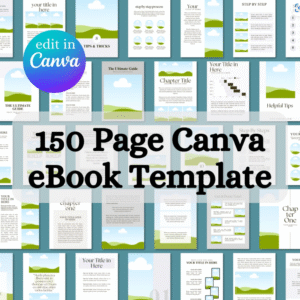 Canva eBook Template, Course WorkBook Template, How to Create e-Book,150 EBook Template Canva | MRR & PLR