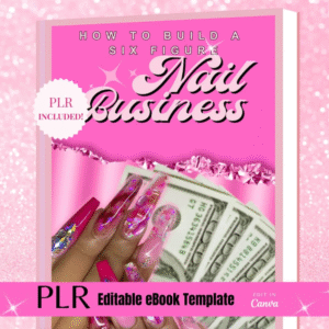eBook - Nail Business, Canva eBook Template, DFY, Passive Income, Done For You, Resell MRR & PLR