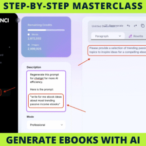 New Generate a complete eBook with AI, step-by-step Masterclass with videos | MRR & PLR