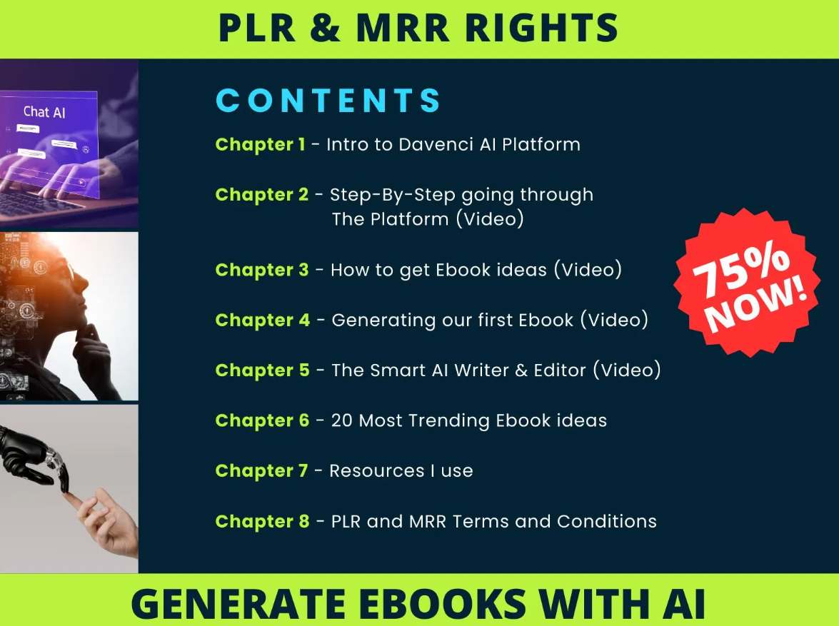 New Generate a complete eBook with AI, step-by-step Masterclass with videos | MRR & PLR - Image 2