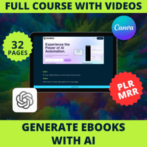 New Generate a complete eBook with AI, step-by-step Masterclass with videos | MRR & PLR