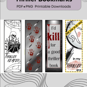 Thriller, Psychological Thriller Bookmark | MRR & PLR
