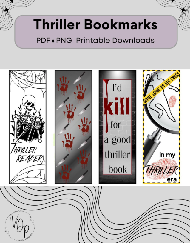 Thriller, Psychological Thriller Bookmark | MRR & PLR - Image 3