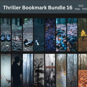 Thriller Bookmark Bundle, Horror Crime Thriller Bookmarks - Digital, downloadable bookmark | MRR & PLR