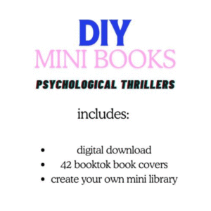 Psychological Thriller DIY MiniBooks DIGITAL PDF Printout | MRR & PLR